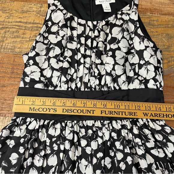White House Black Market Floral Dress Bow Waist Silk midi 6 WHBM wedding - Picture 9 of 9